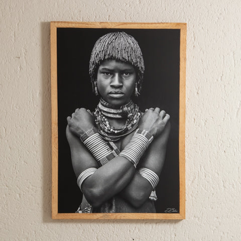 OMO_05 Hamer Woman Framed Canvas | Omo Valley, Ethiopia-0