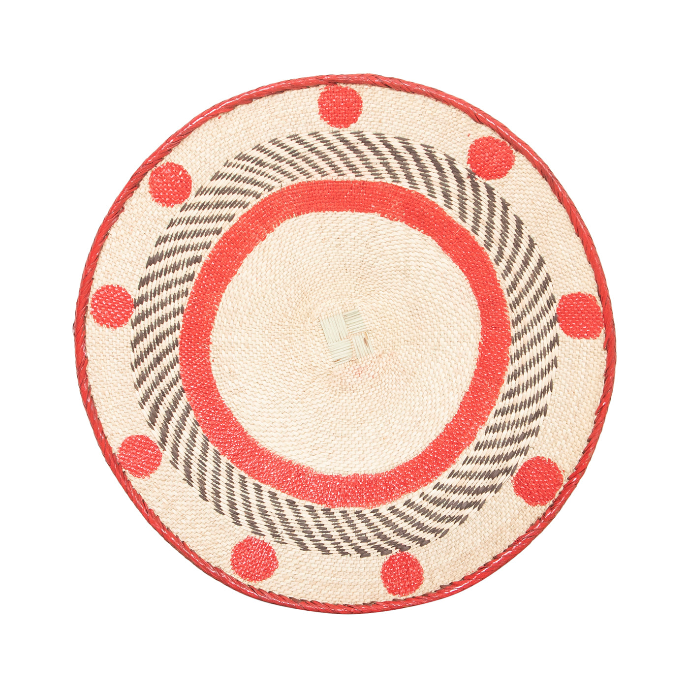 Tonga Painted Pattern Baskets | Red Pattern-1