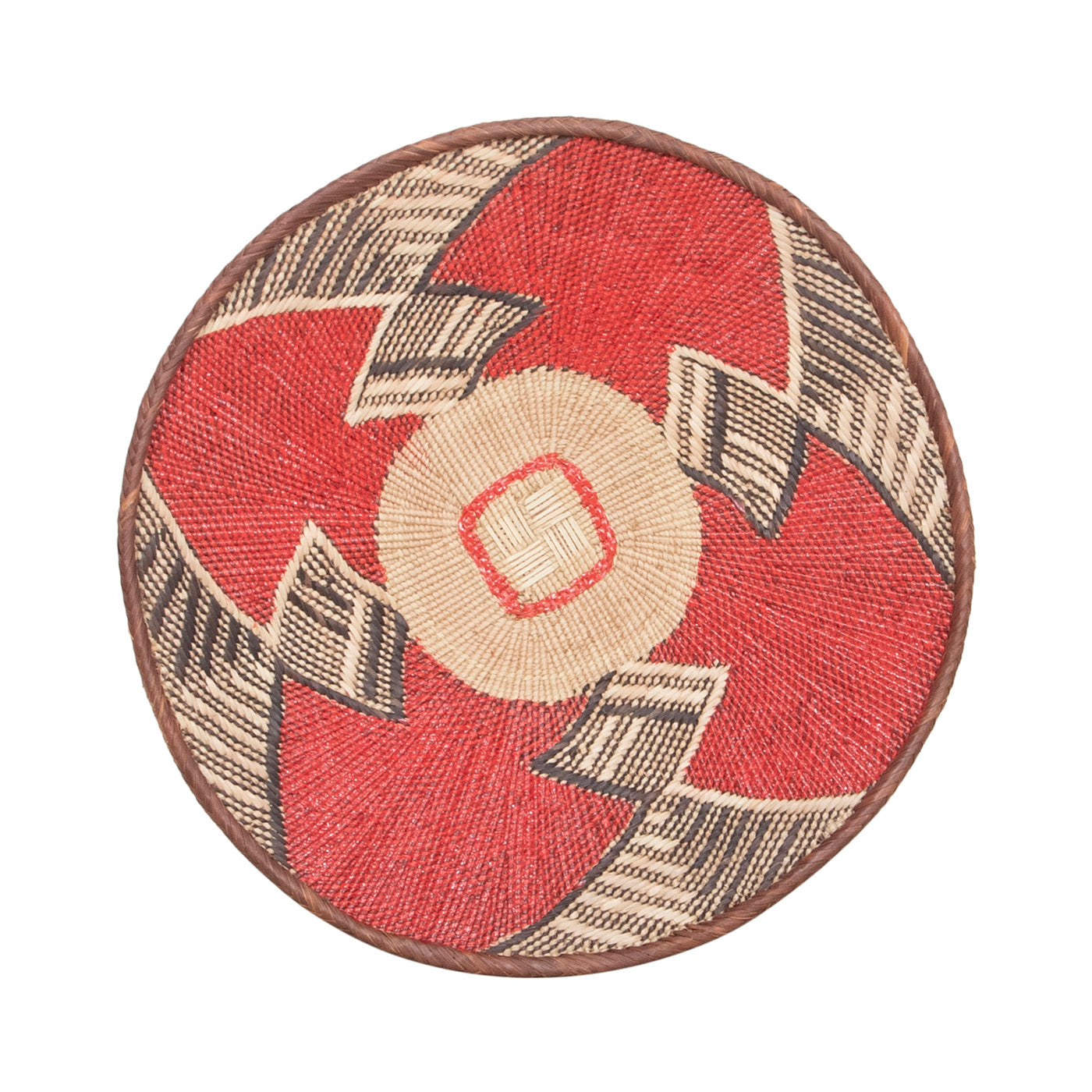 Tonga Painted Pattern Baskets | Red Pattern-3