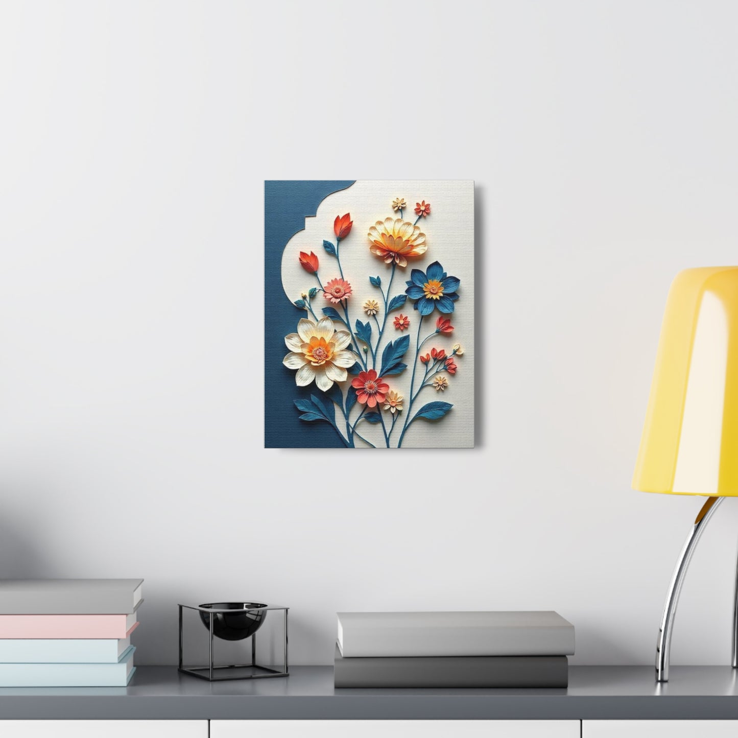 Canvas Gallery Wraps, Embossed-Style Floral Prints, Home Decor Wall Art, Unique Wall Hangings,Texture Art, Floral Prints