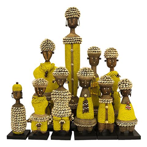 Beaded Namji Doll Yellow Family 01-0