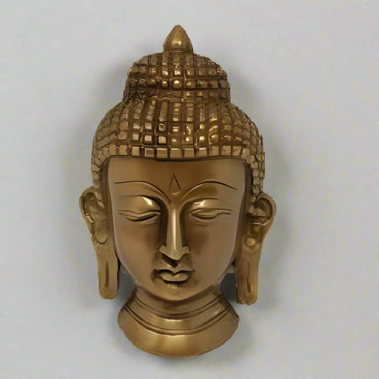 Buddha Solid Brass Mask  Wall Hanging 5.5"-0