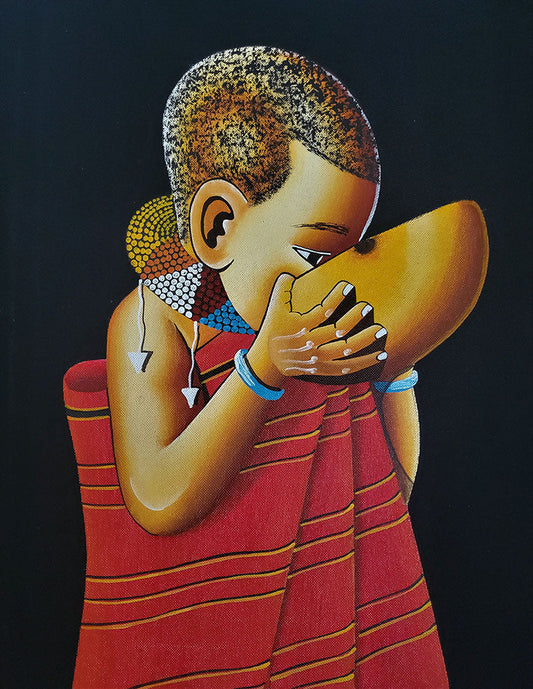 Calabash Child Painting 04 Unframed-0