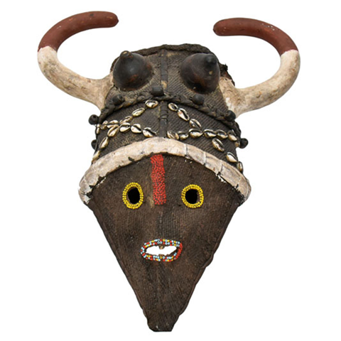 Kuba Horned Helmet Mask 01 | Handmade in the Congo-0