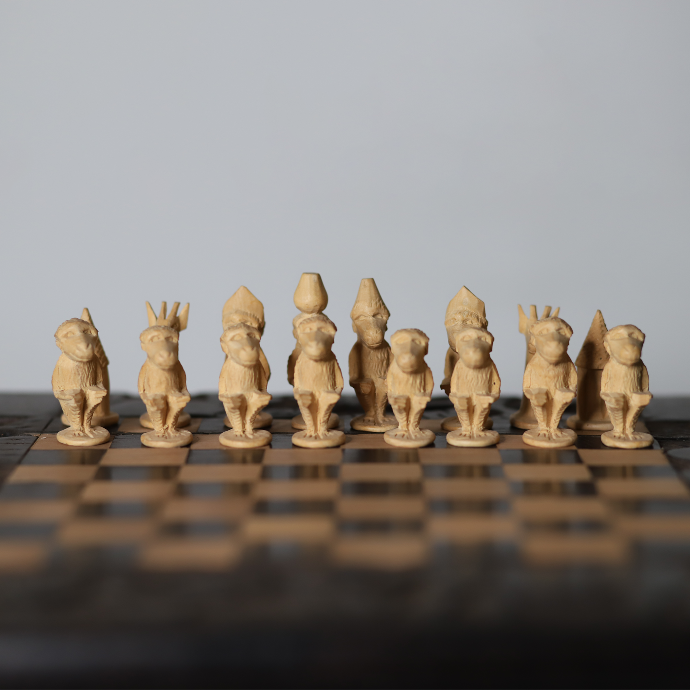 Monkey Chess Set | Handmade in Tanzania-1