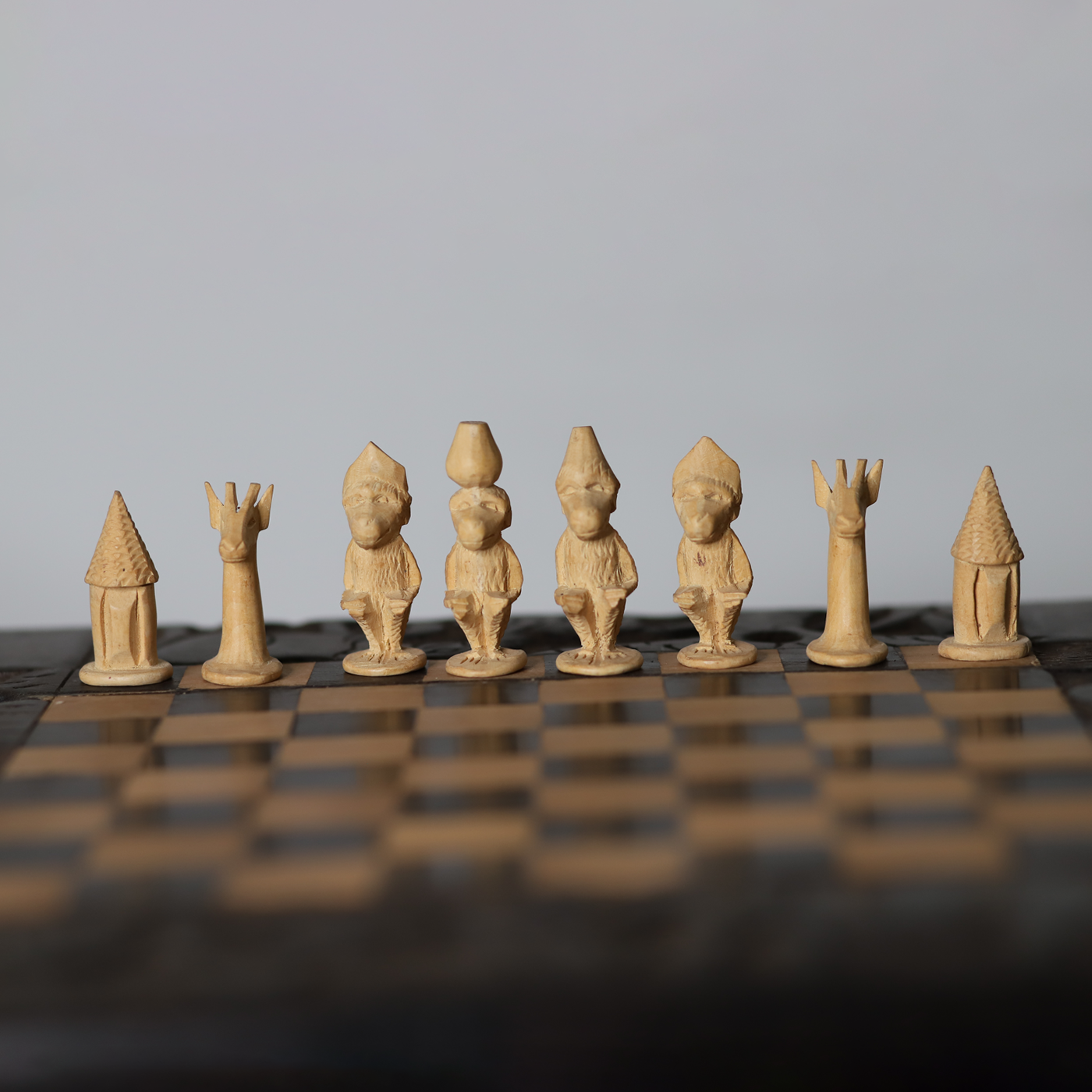 Monkey Chess Set | Handmade in Tanzania-2