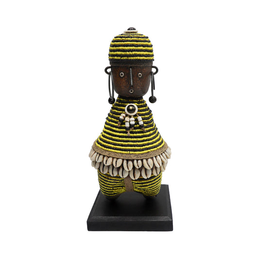 Beaded Namji Doll 115 Striped Black & Yellow-0