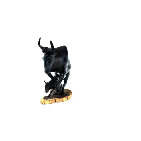 Wildebeest with Baby Sculpture 02-2